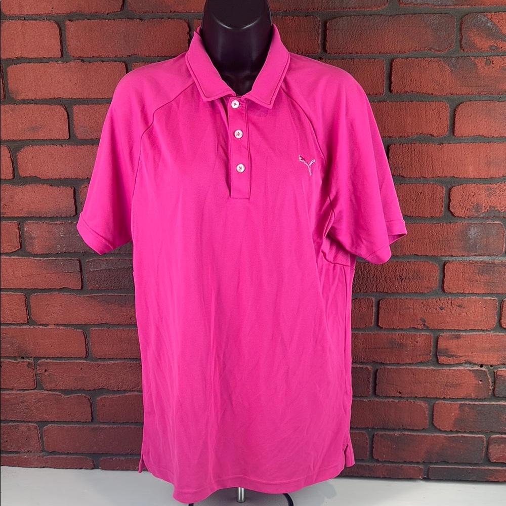 Puma Shirt Womens Medium Pink Polo